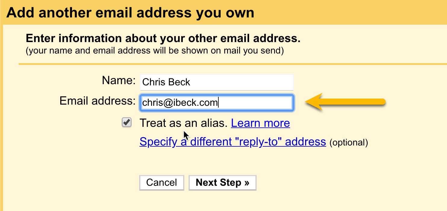 Gmail Add Email